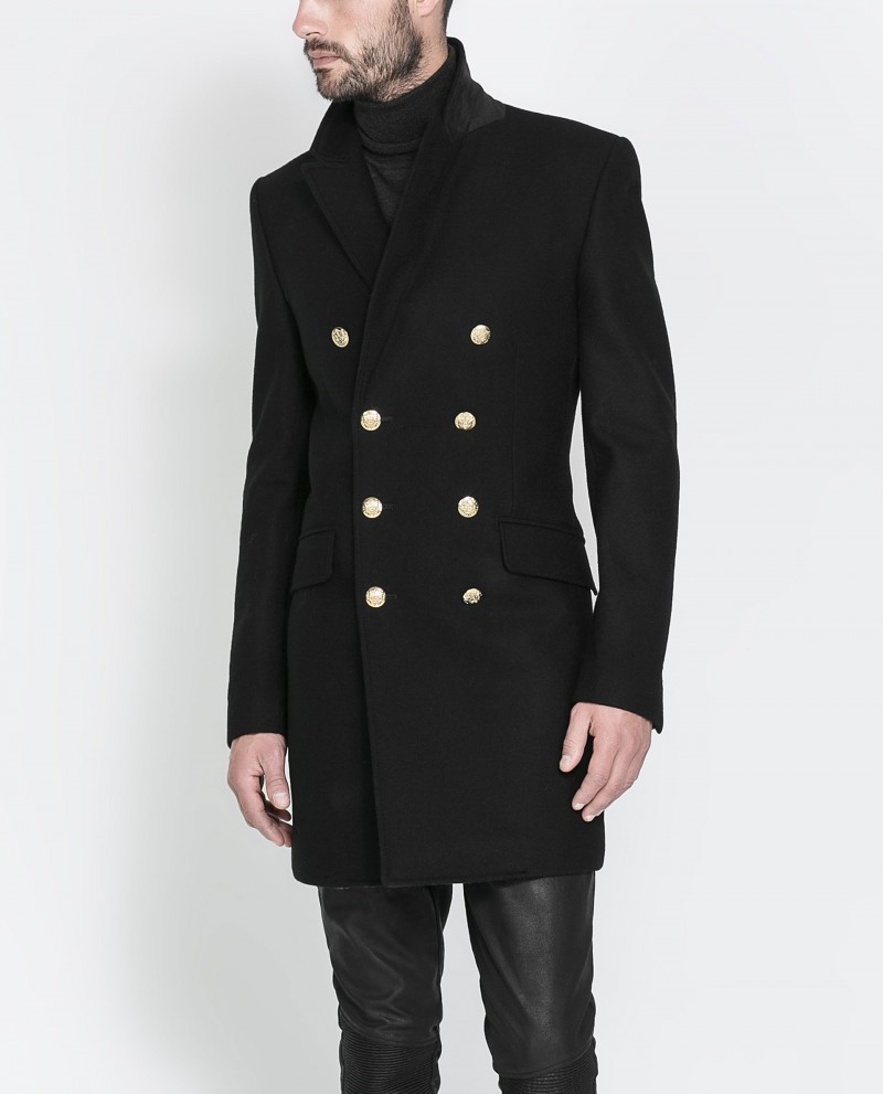 Zara Overcoat with Gold Buttons