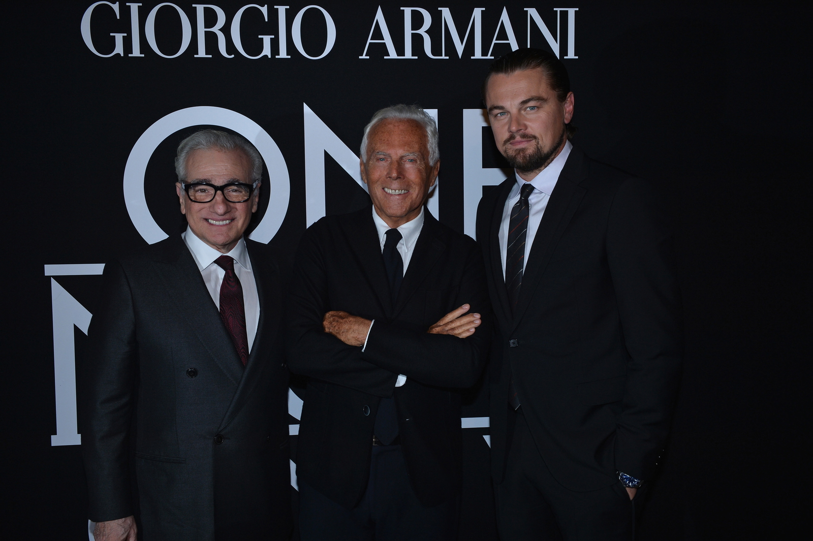 Martin Scorsese Giorgio Armani e Leonardo DiCaprio