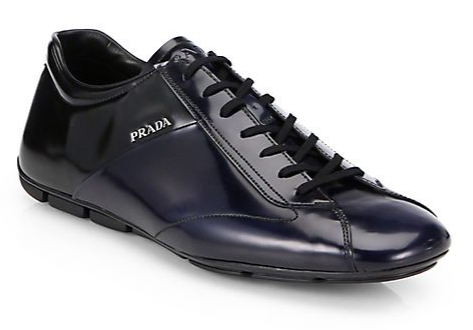 Prada Bi-Color Spazzolato Lace-up Sneakers