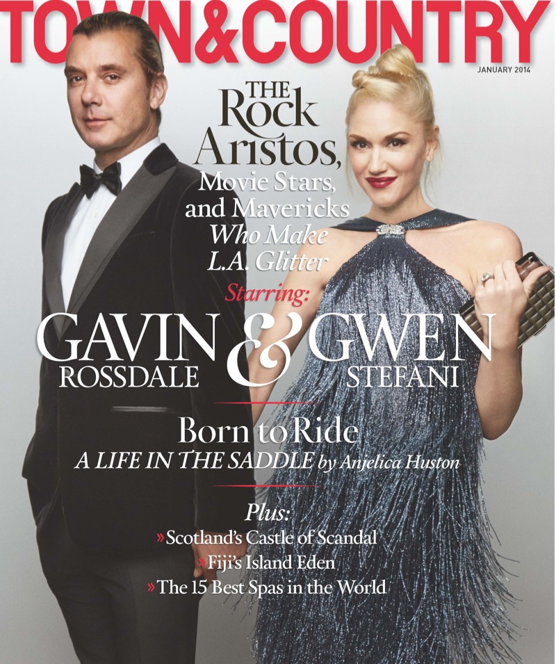 Town & Country January Cover - Gwen Stefani & Gavin Rossdale