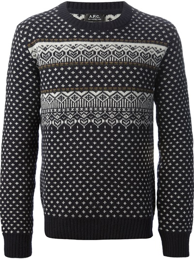 A.P.C. fair isle knit sweater