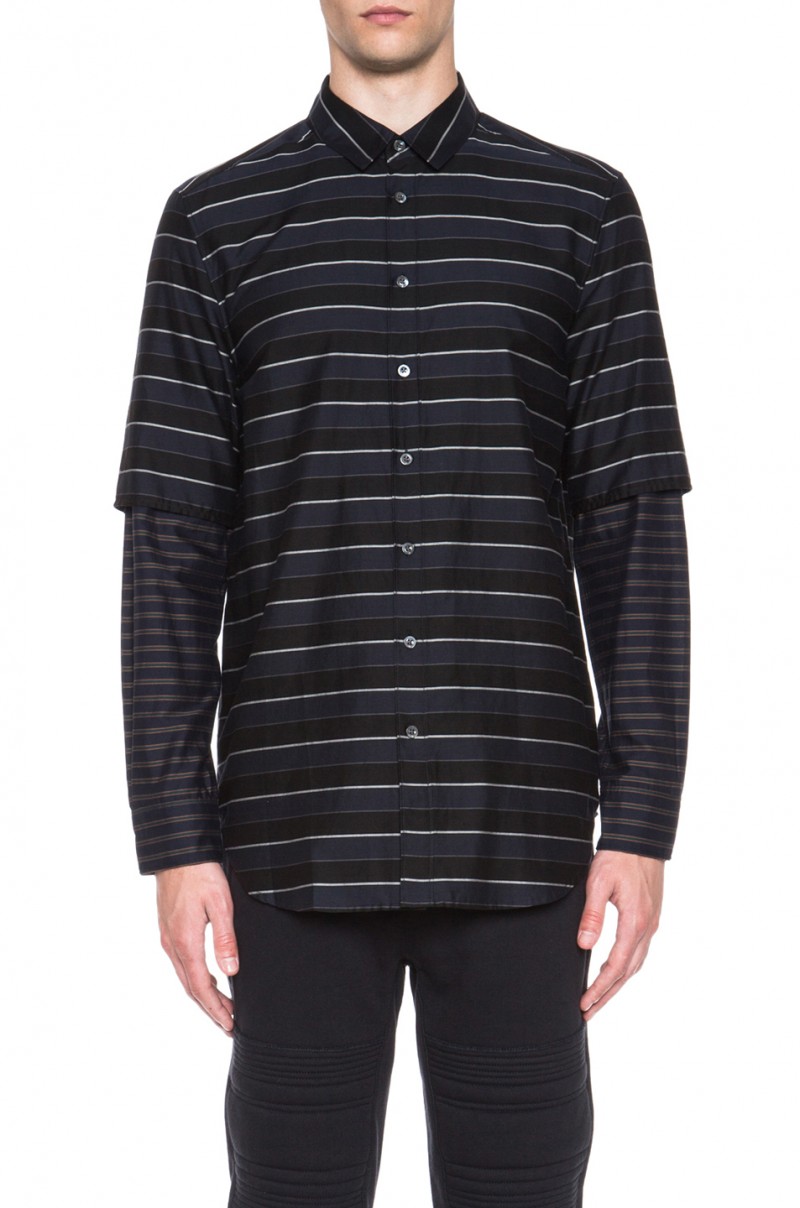 3.1 Phillip Lim Classic Fit Button Up in Navy