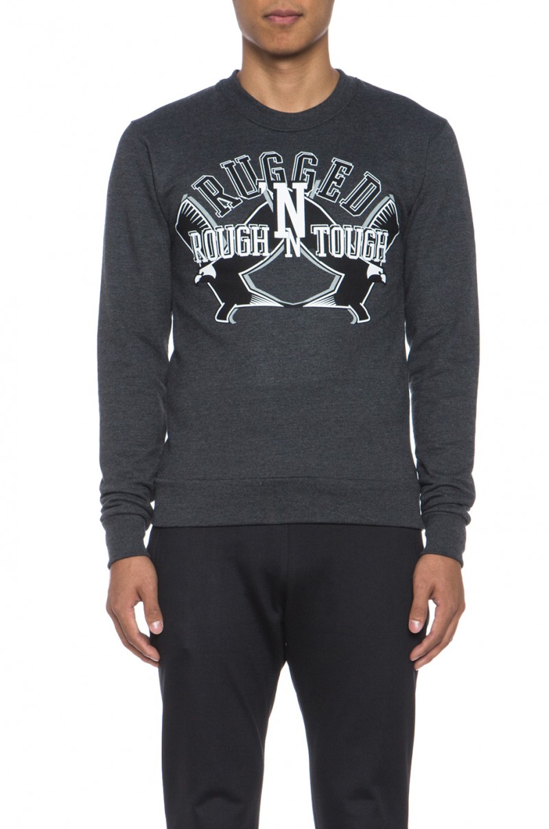 KRISVANASSCHE Rugged Sweatshirt in Black