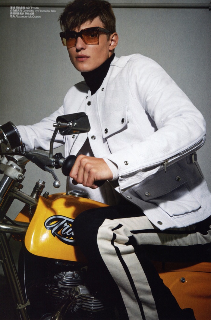 Guerrino Santulliana is Biker Chic for GQ Style China