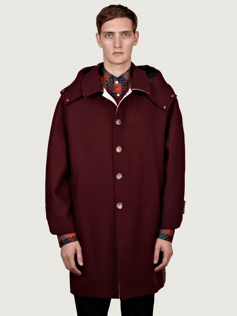 images.oki ni.com is image 4m agi1806brg 01 press 1 Agi & Sam Men’s Knit Check Back Short Raglan Coat