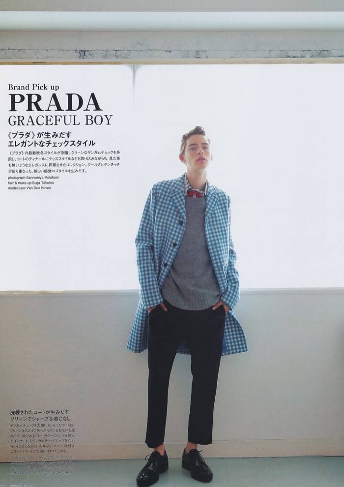Jaco van den Hoven Struts His Stuff in Prada Fall/Winter 2013 for Fudge Magazine