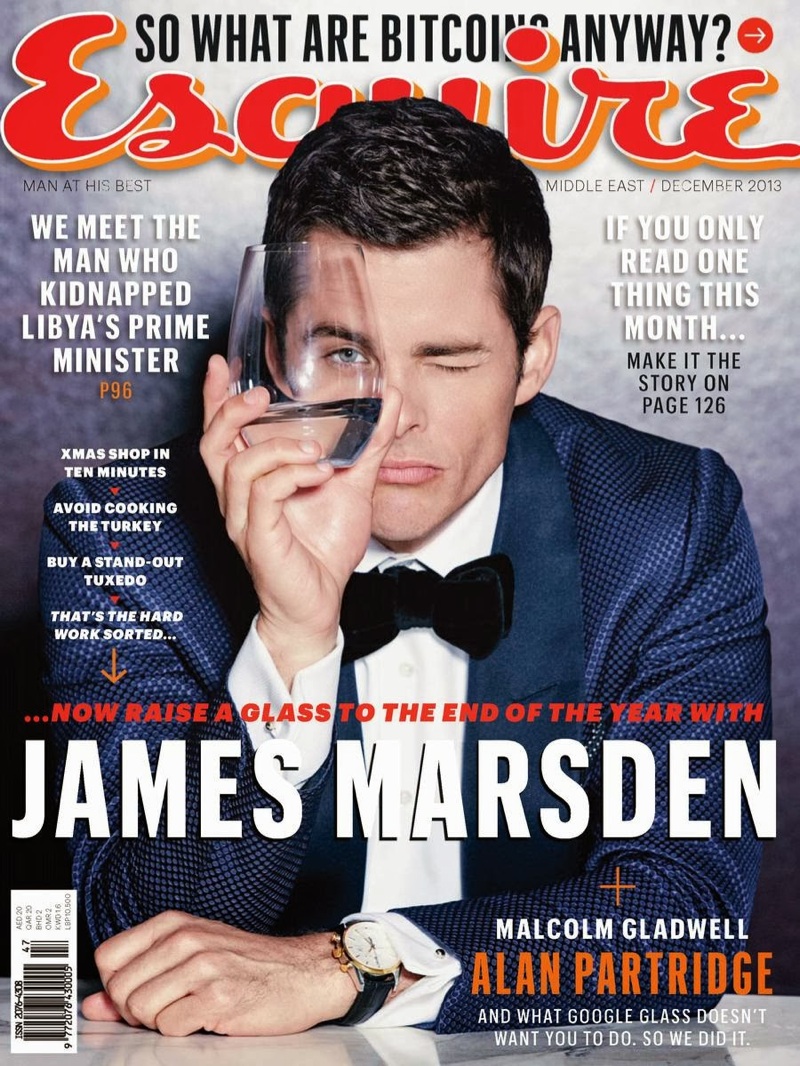 James Marsden Covers the December Issue of Esquire Middle East
