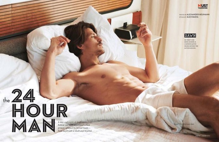 Jarrod Scott shirtless bed