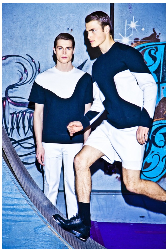 Florian Neuville & Jan Aeberhard Rock Graphic S/S '14 Fashions for WWD