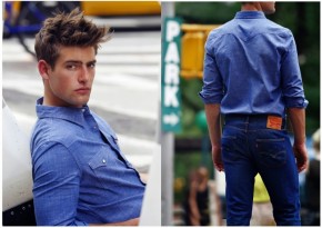 Justin Hopwood Hits the City in Denim Looks for Risbel Magazine – The ...