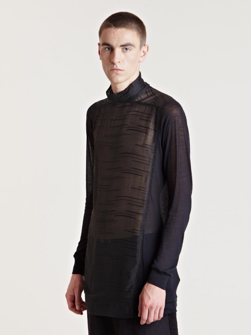 Rick Owens Men's Tabard Top From AW13 Collection In Black