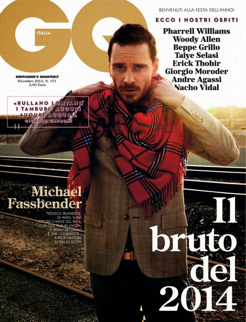 GQ Italia Enlists Michael Fassbender for their December Issue