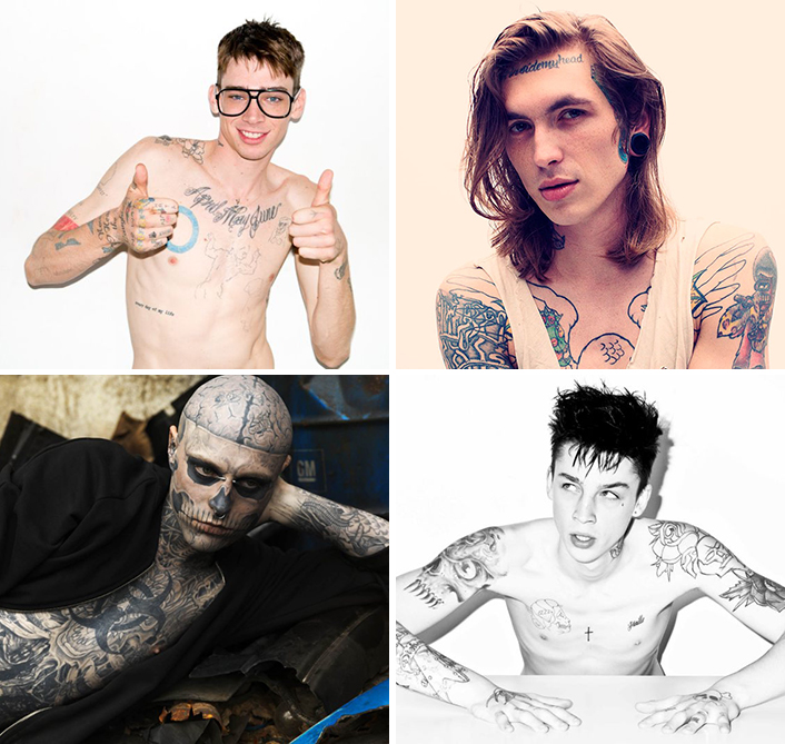 Male Models with Tattoos