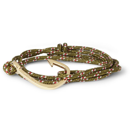 Miansai Woven-cord and Metal Hook Wrap Bracelet