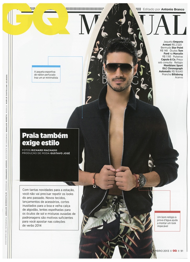 Murilo Castellani Rocks Summer Styles for GQ Brasil