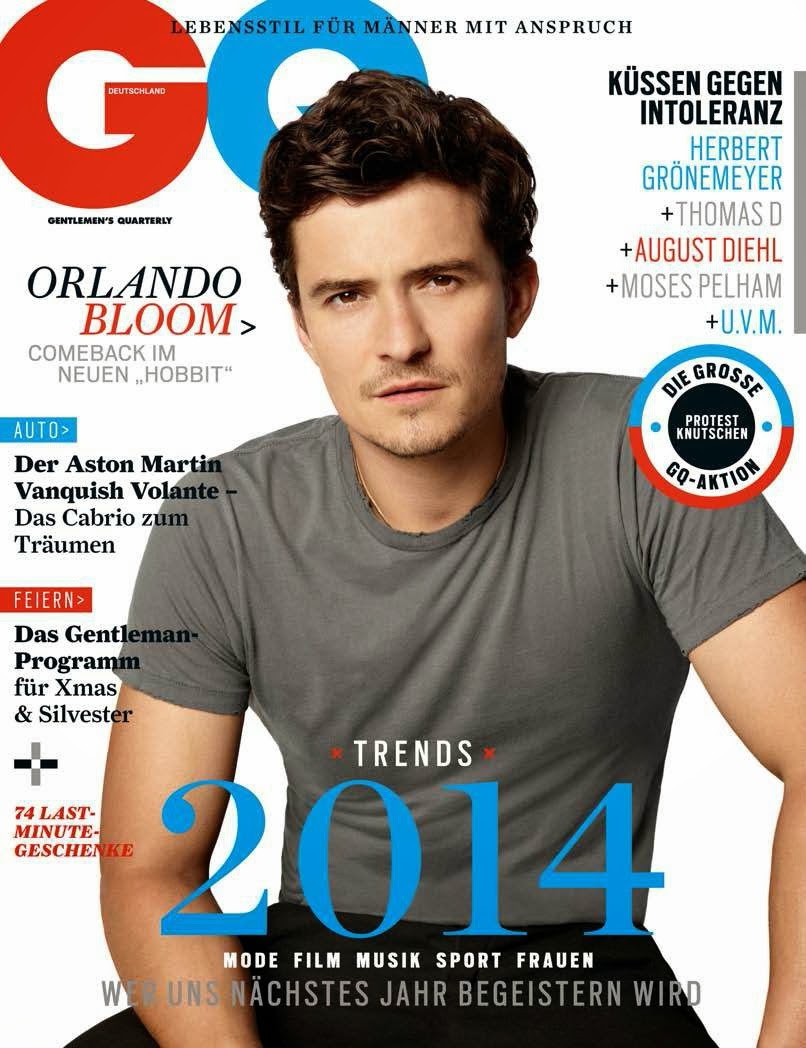 Orlando Bloom Covers the January Issue of GQ Germany
