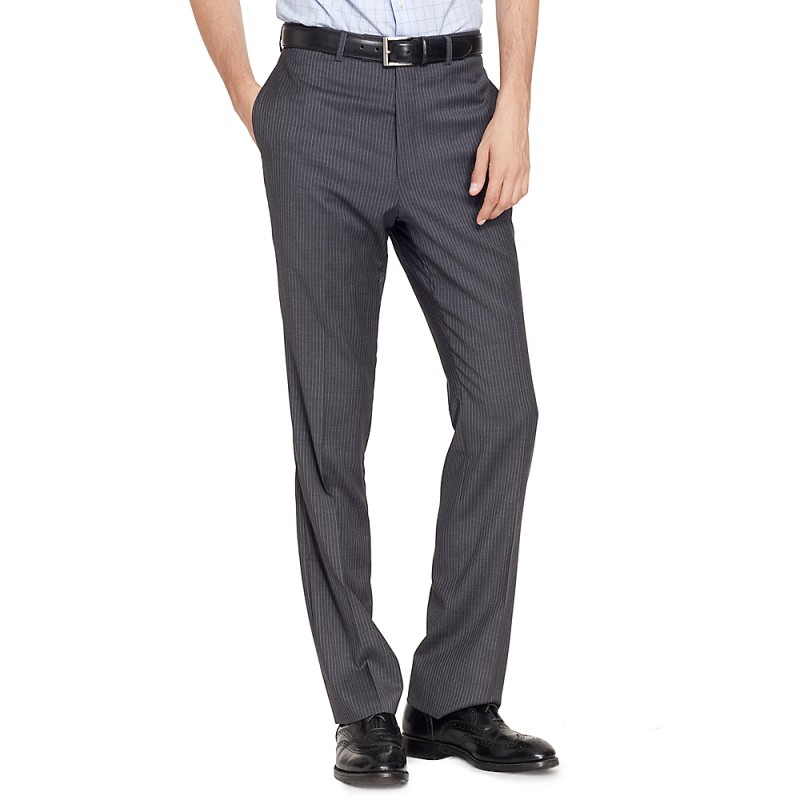 TOMMY HILFIGER CHARCOAL SLIM STRIPE PANT