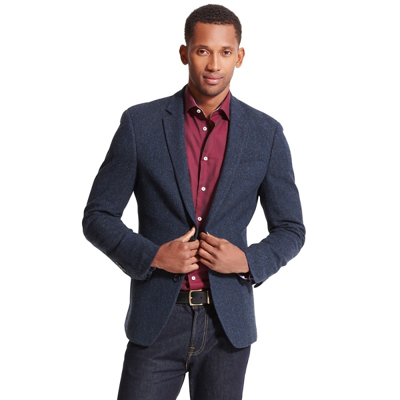 TOMMY HILFIGER SHETLAND HERRINGBONE BLAZER