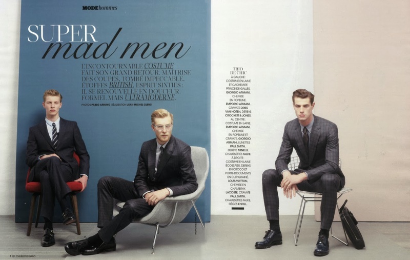 Kim Dall'Armi, Andy Walters & Tim Schuhmacher are 'Super Mad Men' for Madame Figaro