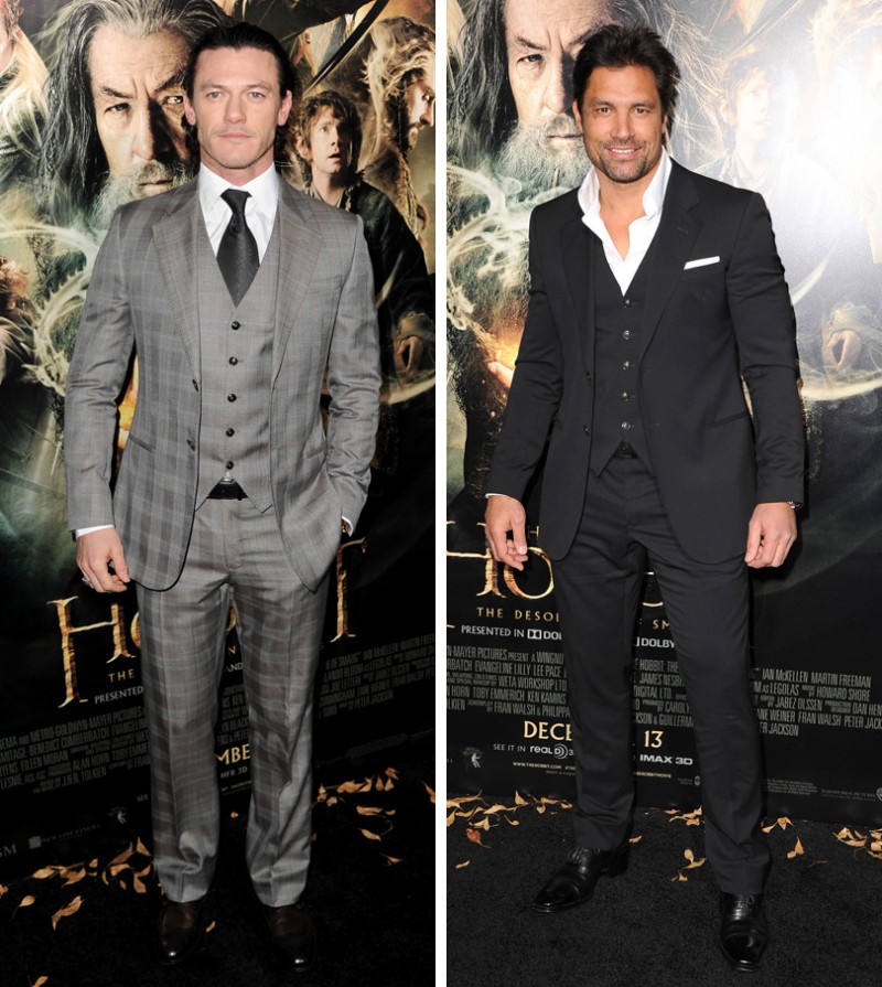 Luke Evans and Manu Bennett The Hobbit