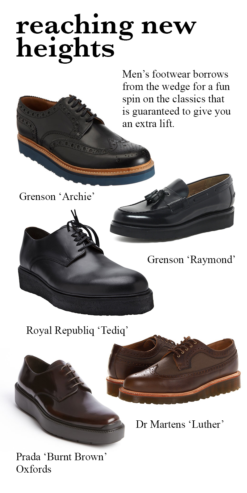 mens wedge shoes