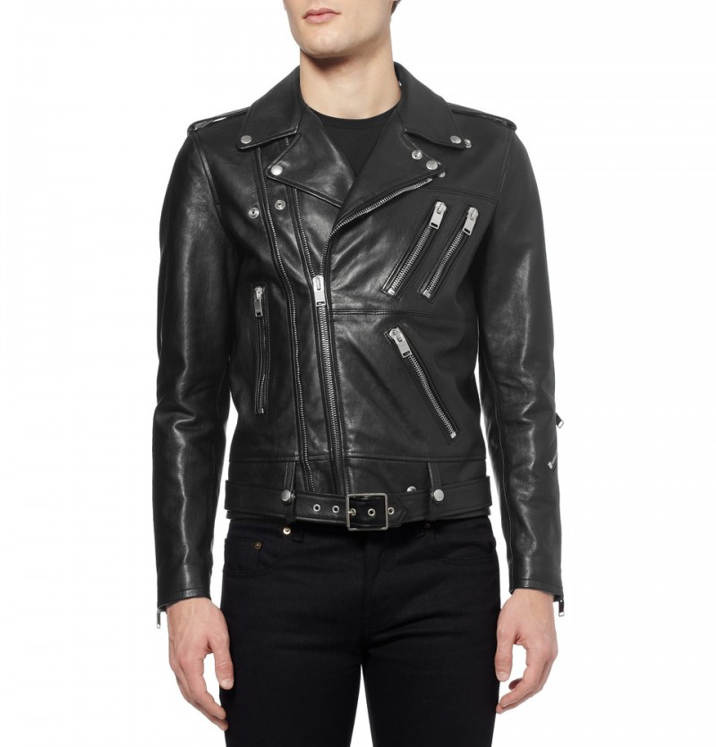 SAINT LAURENT LEATHER BIKER JACKET