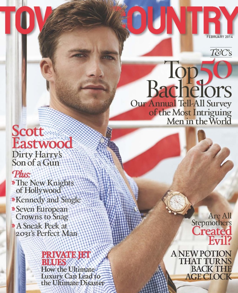 Scott Eastwood Covers the February Issue of Town & Country