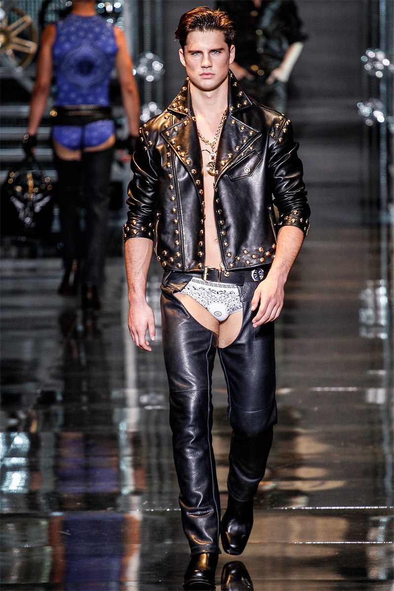 Ben Lark Versace Model Leather Chaps Underwear