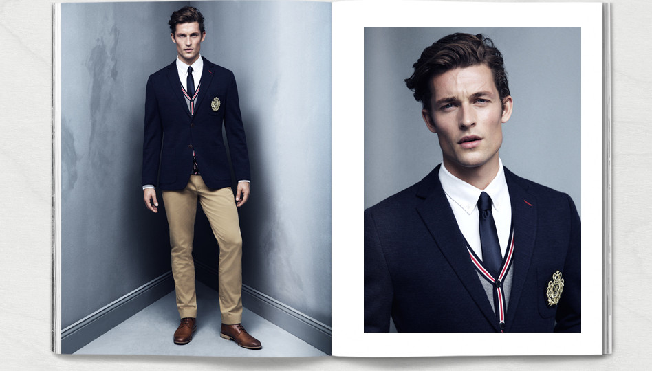 Wouter Peelen Models Preppy Styles for H&M