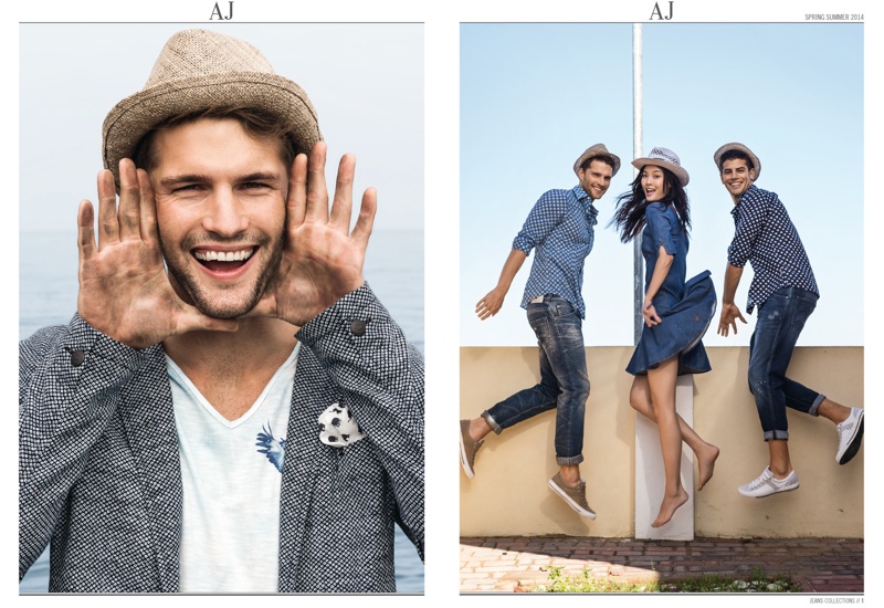 Tomas Skoloudik & Fabio Mancini for Armani Jeans Spring/Summer 2014 Catalogue