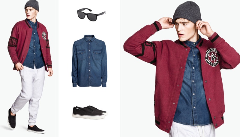 Bo Develius Wears New Looks from H&M Divided Blue