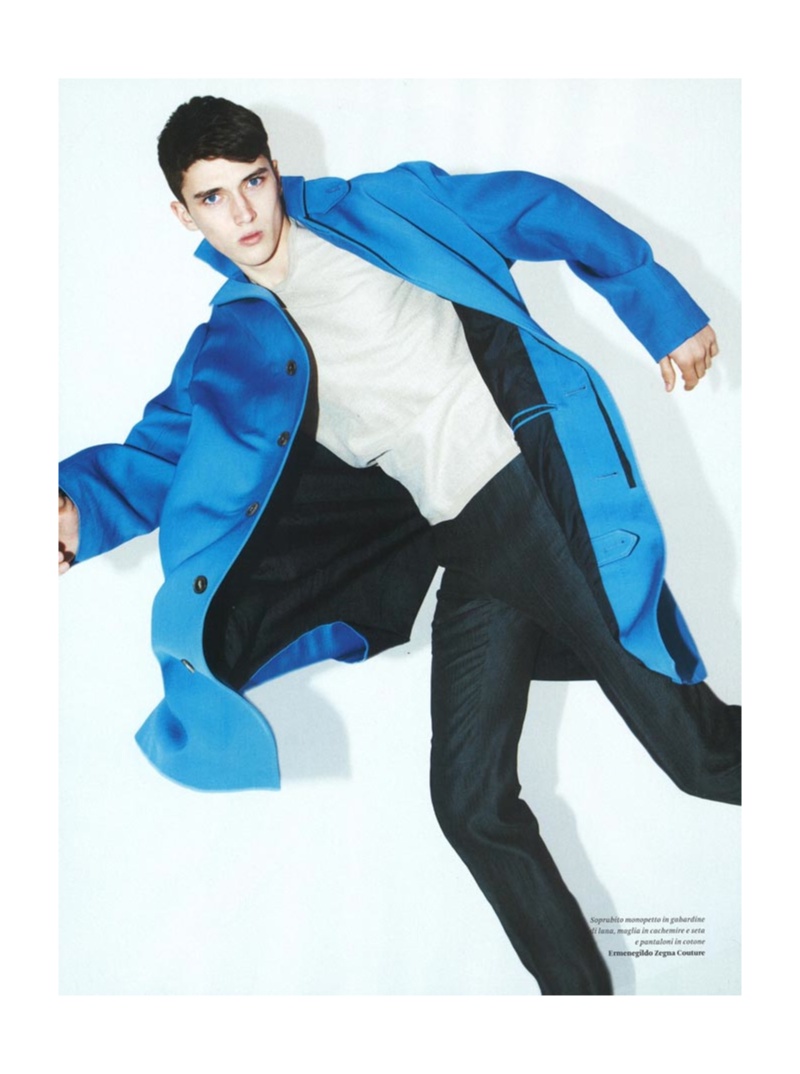 Matthew Holt Models Spring Suits with a Stylish Punch for L'Officiel Hommes Italia