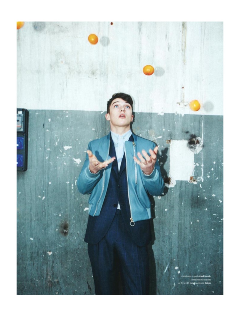 Matthew Holt Models Spring Suits with a Stylish Punch for L'Officiel Hommes Italia