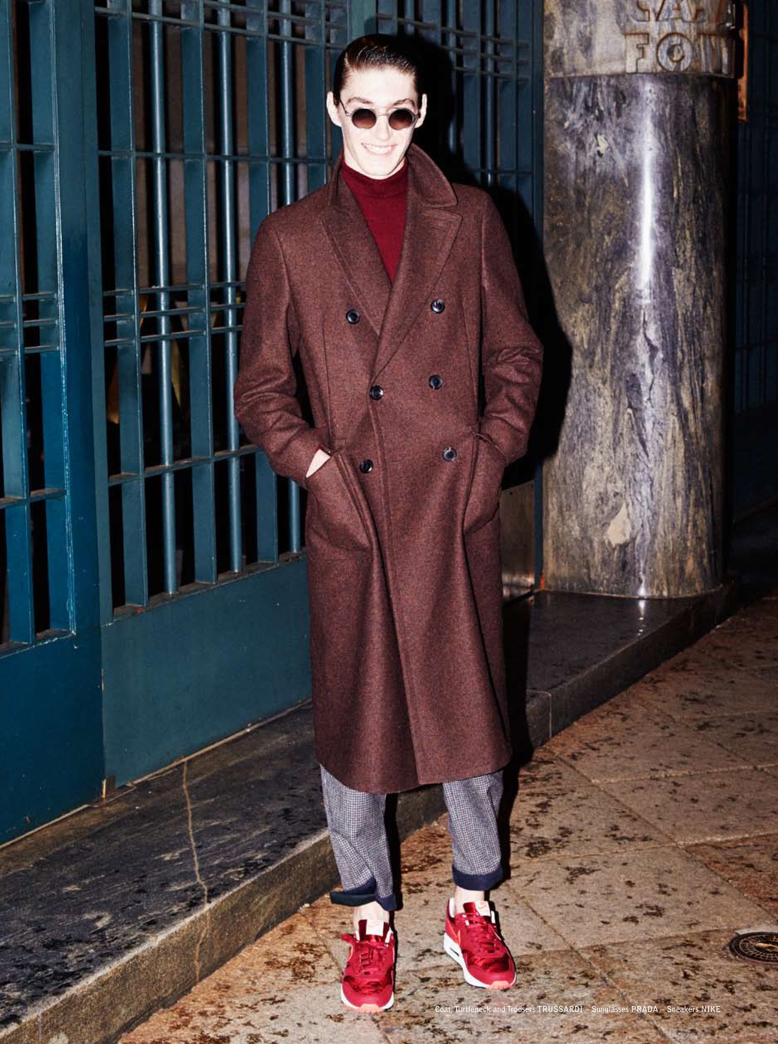 Mihai Bran Wears Winter Coats for The Greatest