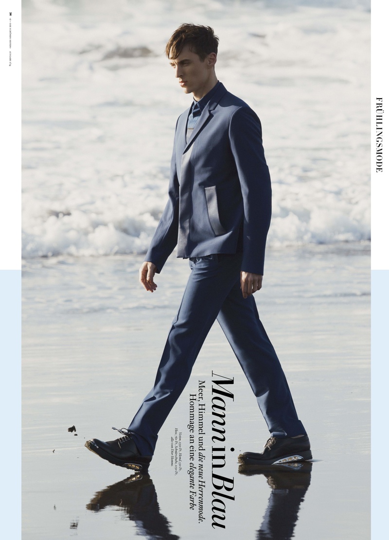 Thomas Gibbons Wears Serene Fashions for NZZ Magazine