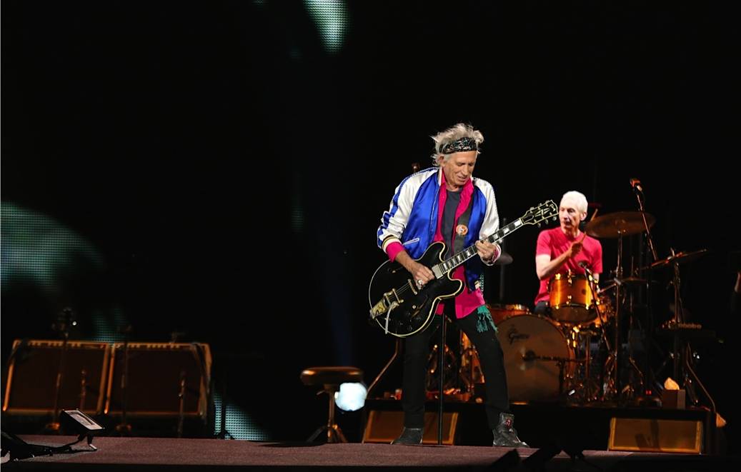 Keith Richards Wears Saint Laurent at Tokyo Concert