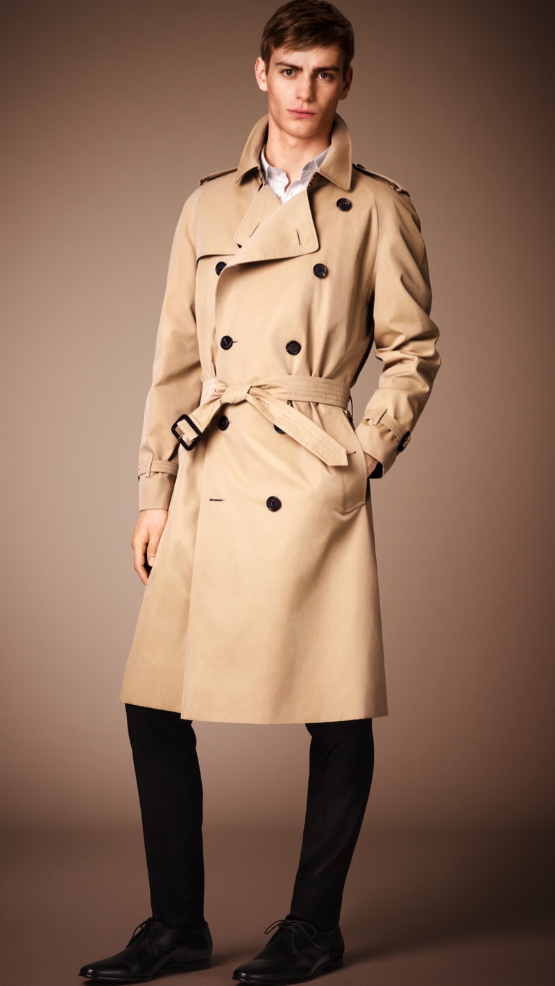 burberry kensington mid length trench coat mens