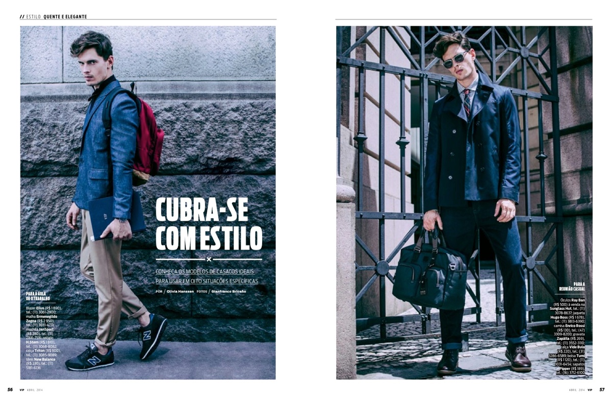 Álvaro Casavecchia Dons Stylish Outerwear for VIP Magazine