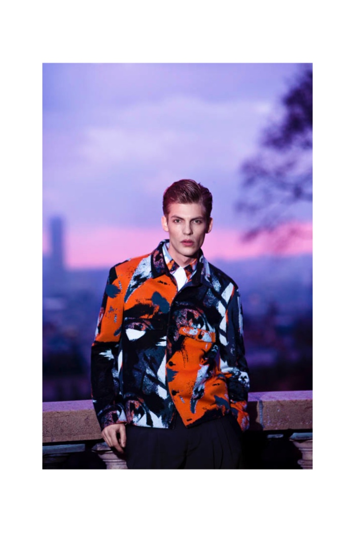 Baptiste Radufe Models Strong Dior Homme Looks for L'Officiel Hommes China