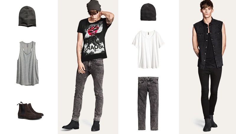 Charlie Westerberg Rocks New Divided Grey Spring Looks from H&M
