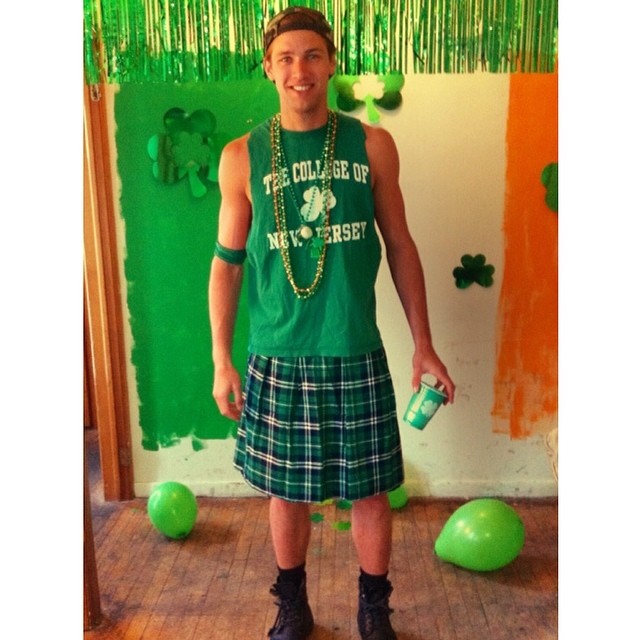 Kacey Carrig celebrates Saint Patrick's Day.