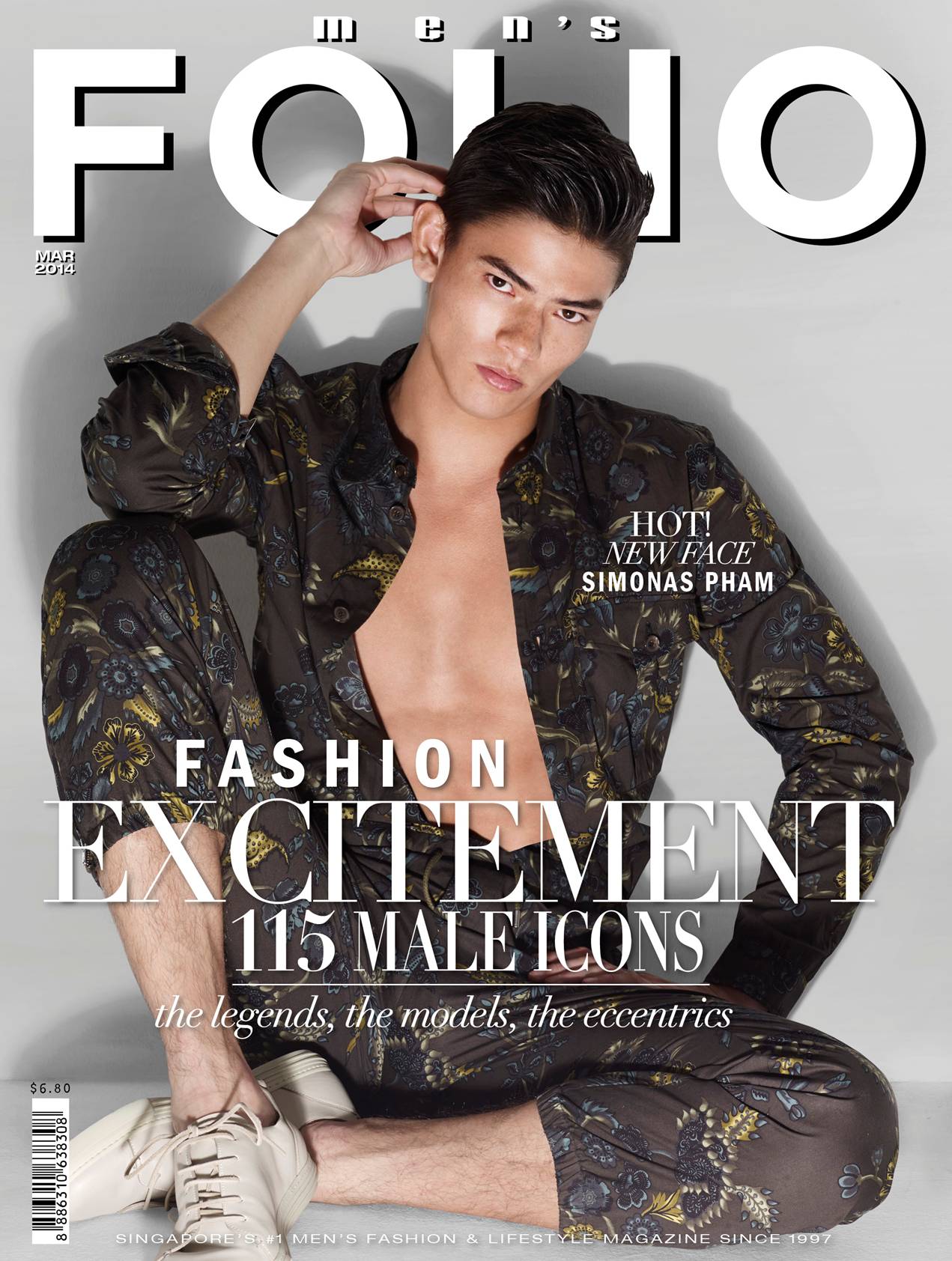 Simonas Pham Covers March Issue of Men’s Folio Singapore