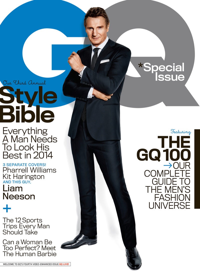 Liam Neeson Covers GQ Style Bible, Talks Film Roles & Confessions