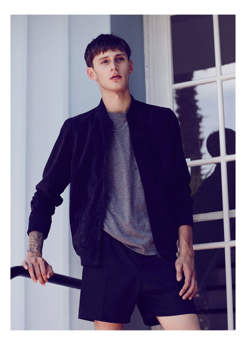 Jeremy Matos Rocks Spring/Summer 2014 Bombers from Louis W. for A.P.C.