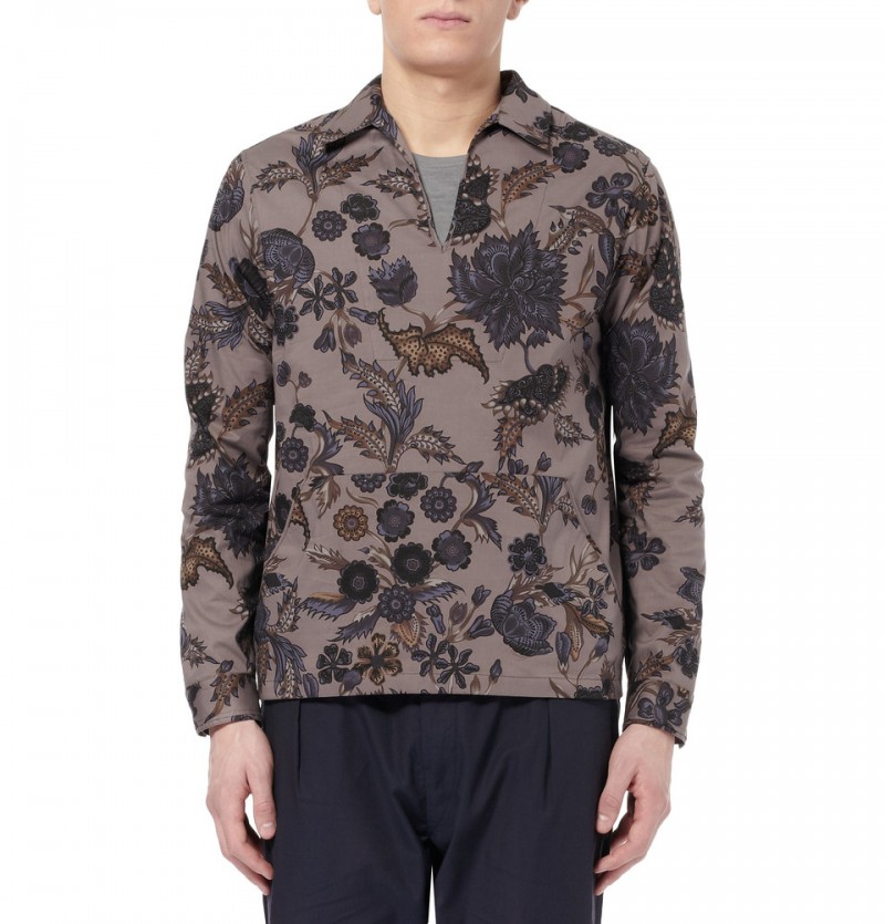 GUCCI PRINTED STRETCH-COTTON SHIRT