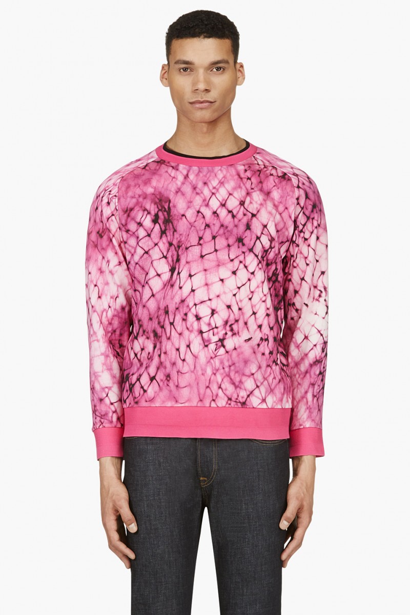 Paul Smith Pink Digital Print Sweatshirt from SSENSE