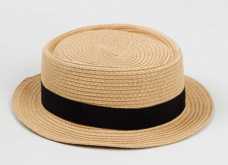 Straw Weave Pork Pie Hat from Topman