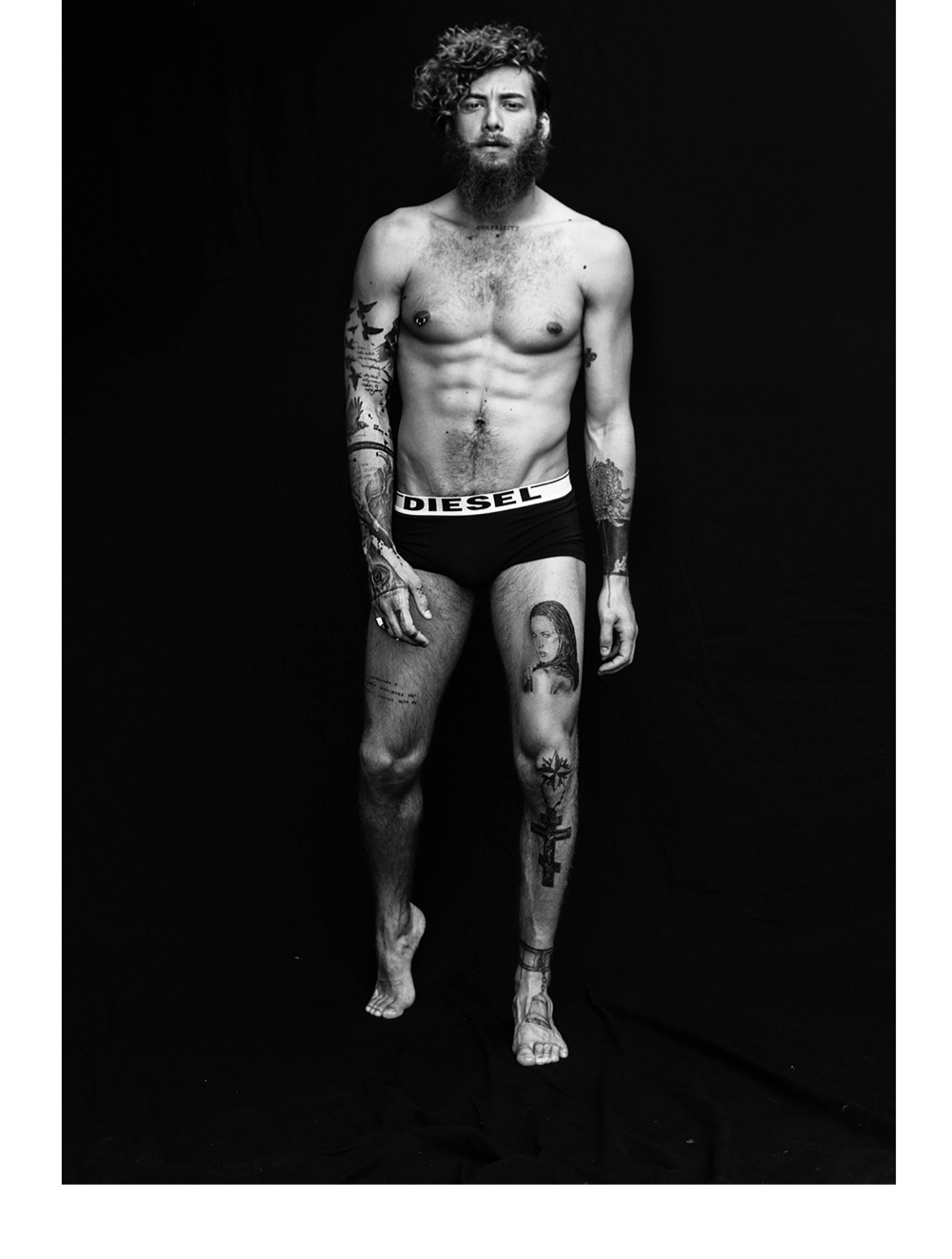 Andrea Marcaccini Poses for Emmanuel Sanchez-Monsalve, Sharing Tattoos