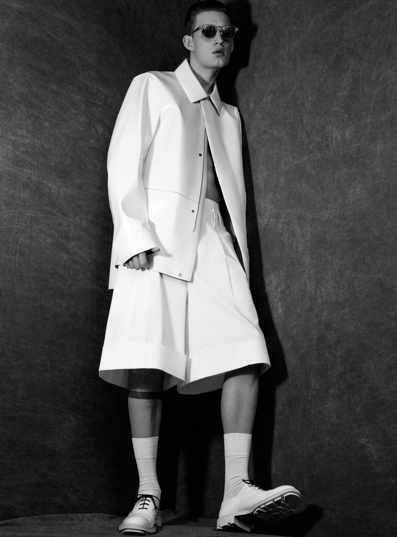 White Light: Bastian Thiery Dons Spring Whites for VMAN