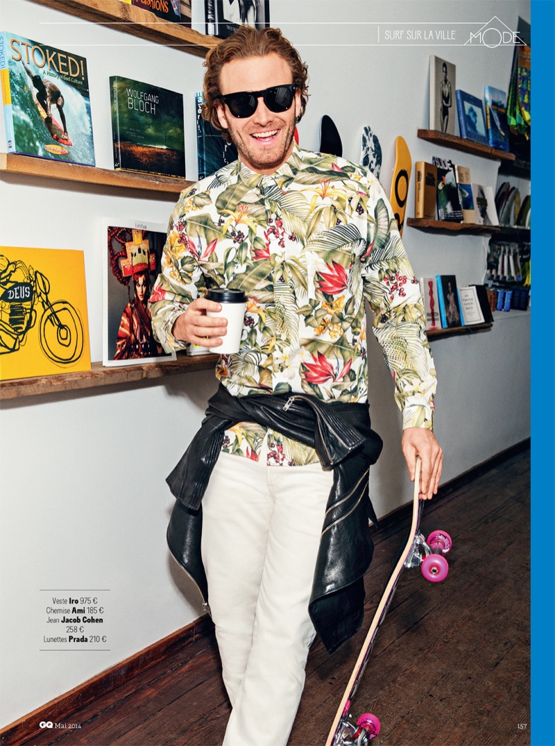 Surf's Up! Brad Kroenig Hits the City in Surfer Styles for GQ France
